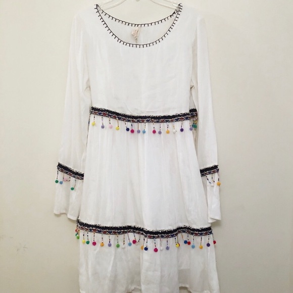 RAGA Coconut Cover Pom Pom Tassel Short Dress - Picture 4 of 8